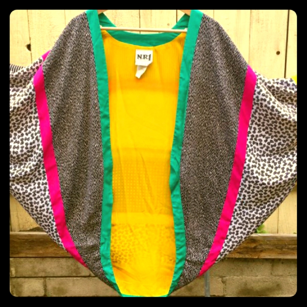 Vintage Ned Gould Nr1 Geometric Poncho Rare